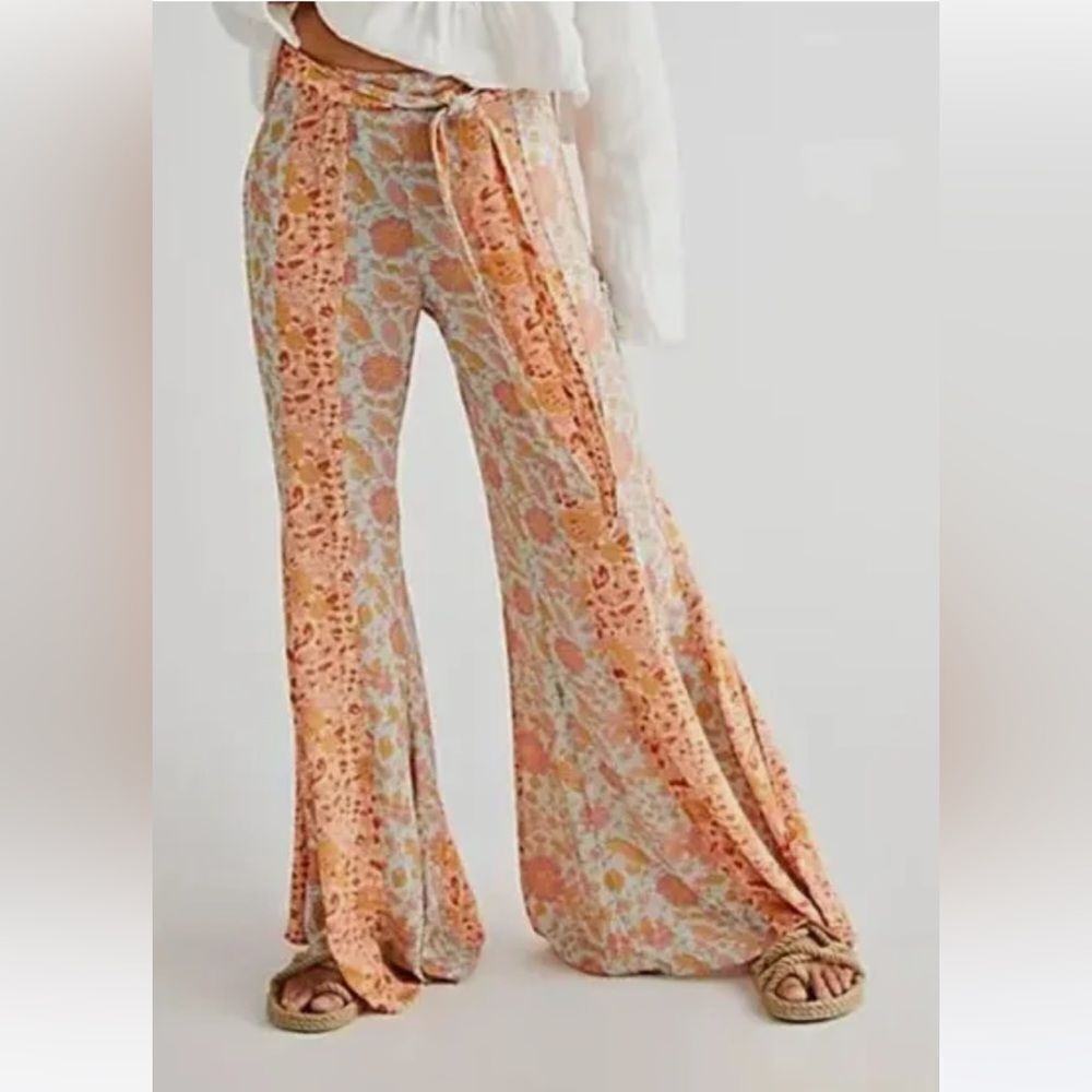 Free People Bali Sultry Boho Flare Pants size L